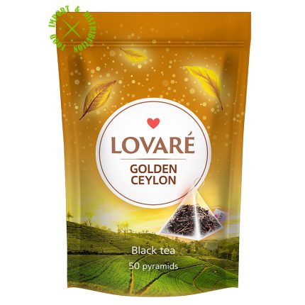 Herbata Lovare czarna ekspresowa "Golden Ceylon" Doypack [50 piram. x 2g]