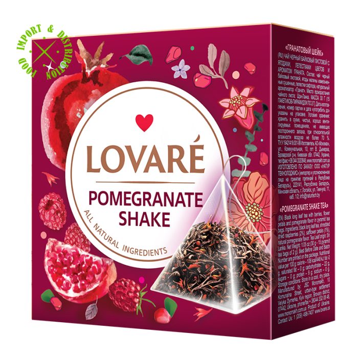 Herbata Lovare mieszanka herbat z dodatkami "Pomegranate Shake" [15 piram. po 2gr]