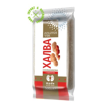 Chałwa słonecznikowa z Orzeszkami Ziemnymi Złoty Wiek [duża porcja 500g]