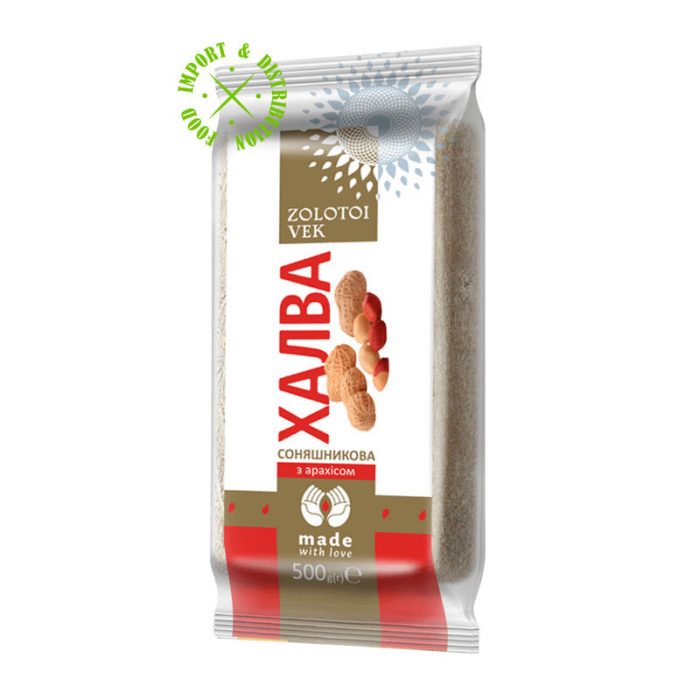 Chałwa słonecznikowa z Orzeszkami Ziemnymi Złoty Wiek [duża porcja 500g]