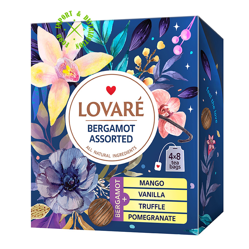 Herbata Lovare Zestaw czarnych herbat z bargamotką "Assorted Bergamot" [32 tor. po 2g]