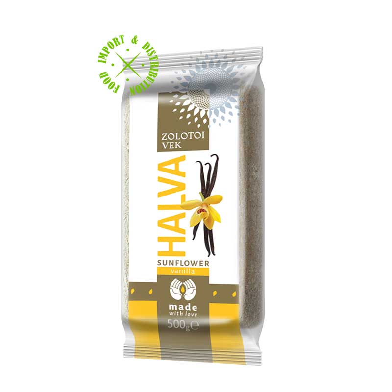 Chałwa słonecznikowa Waniliowa Złoty Wiek [duża porcja 500g]
