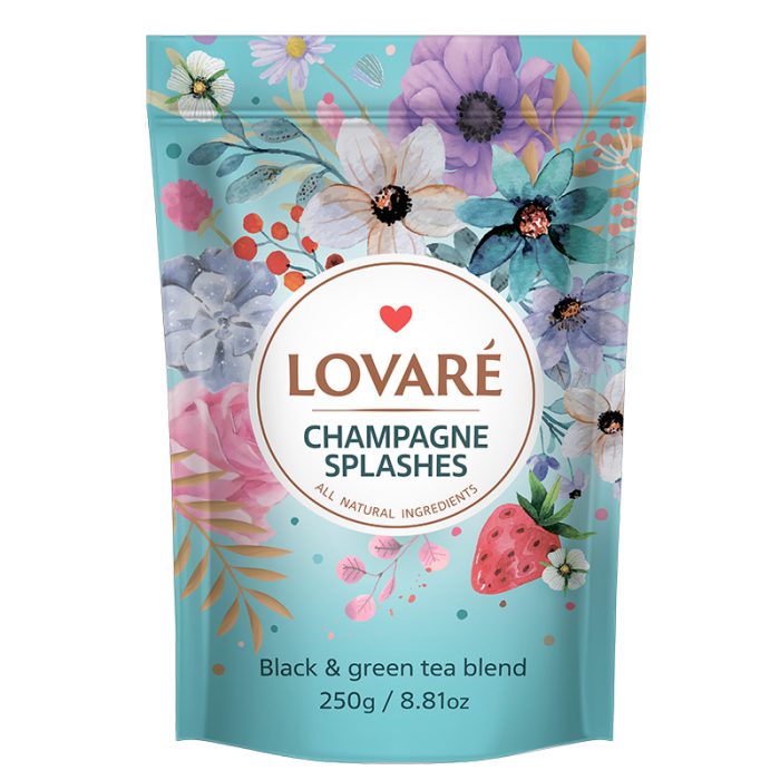 Herbata Lovare czarna i zielona "Splashes of Champagne" liściasta [1 opak. = 250g]
