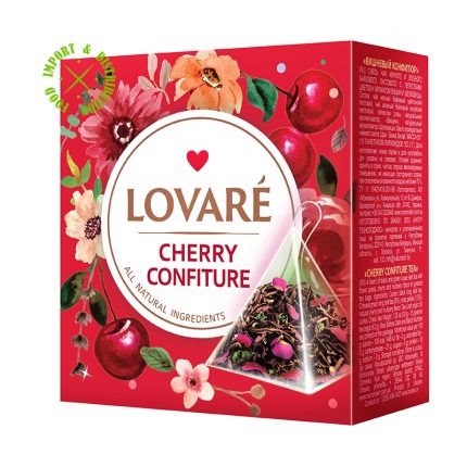 Herbata Lovare mieszanka herbat "Cherry Confiture" [15 piram. po 2gr]