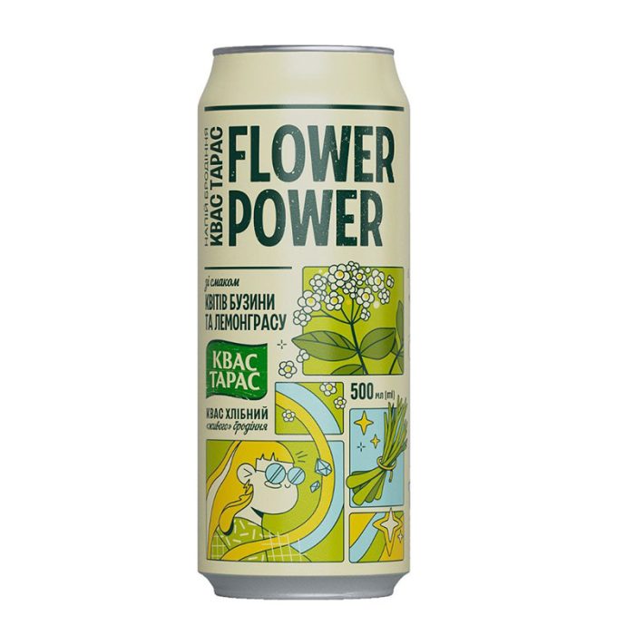 Kwas chlebowy naturalny "Taras Moc Kwiatów" [1 puszka = 0.5L]