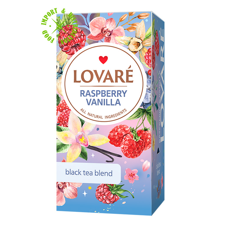Herbata Lovare mieszanka ekspresowa "Raspberry Vanilla" [24tor. x 2gr]