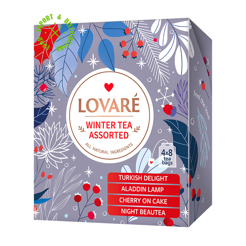 Herbata Lovare Zestaw 4 smaky 32 Herbaty "WINTER TEA ASSORTED" [32 tor. po 2g]