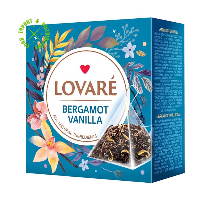 Herbata Lovare mieszanka herbat "Bergamot Vanilla" [15 piram. po 2gr]