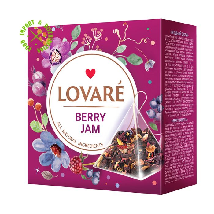 Herbata Lovare mieszanka herbat "Berry Jam" [15 piram. po 2gr]