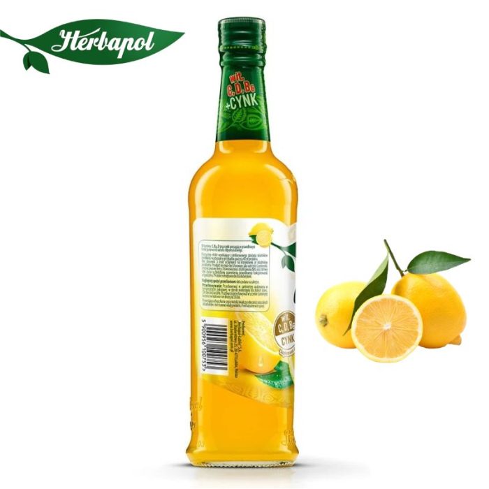 Herbapol Syrop o Smaku Cytryny suplement diety [1 butelka = 420 ml]