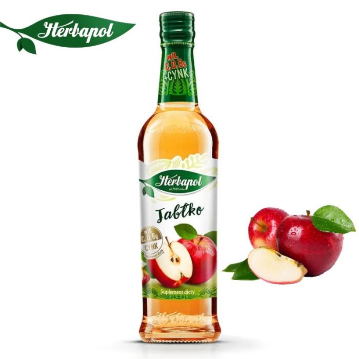 Herbapol Syrop o Smaku Jabłka suplement diety [1 butelka = 420 ml]