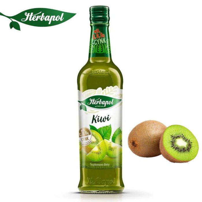 Herbapol Syrop o Smaku Kiwi suplement diety [1 butelka = 420 ml]
