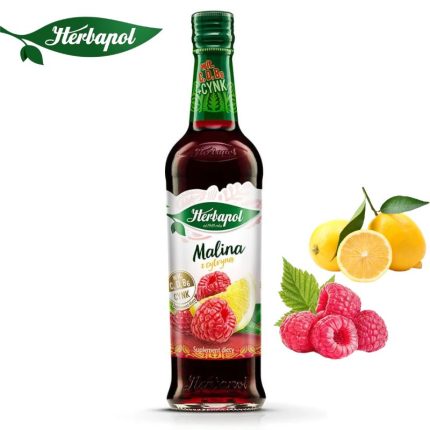Herbapol Syrop o Smaku Maliny z Cytryną suplement diety [1 butelka = 420 ml]