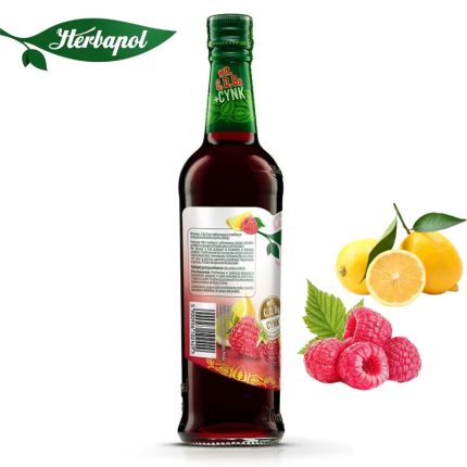 Herbapol Syrop o Smaku Maliny z Cytryną suplement diety [1 butelka = 420 ml]