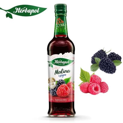 Herbapol Syrop o Smaku Maliny z jeżyną suplement diety [1 butelka = 420 ml] (Kopia)