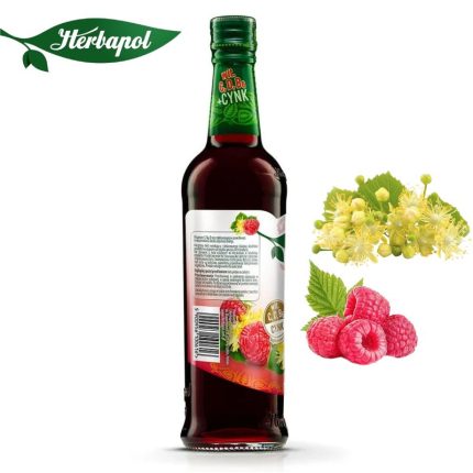 Herbapol Syrop o Smaku Maliny z lipą suplement diety [1 butelka = 420 ml]