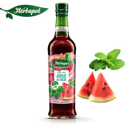 Herbapol Syrop o Smaku Arbuza z Miętą suplement diety [1 butelka = 420 ml] (Kopia)