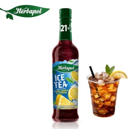 Herbapol Syrop o Smaku Ice Tea z Cytryną suplement diety [1 butelka = 420 ml]