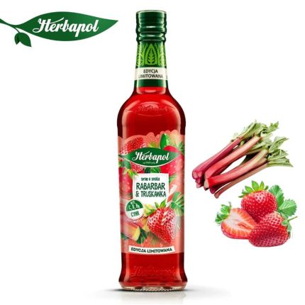 Herbapol Syrop o Smaku Rabarbaru z Truskawką suplement diety [1 butelka = 420 ml] (Kopia)