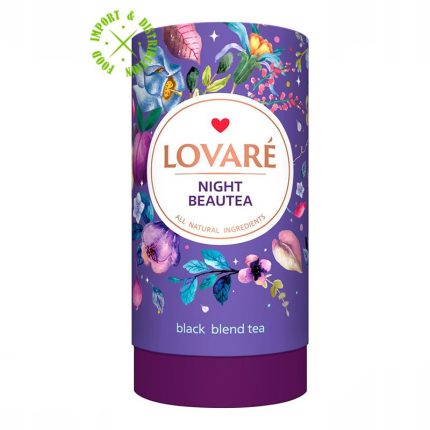 Herbata Lovare czarna z dzikimi jagodami "Night Beautea" liściasta [1 TUBA = 80g]