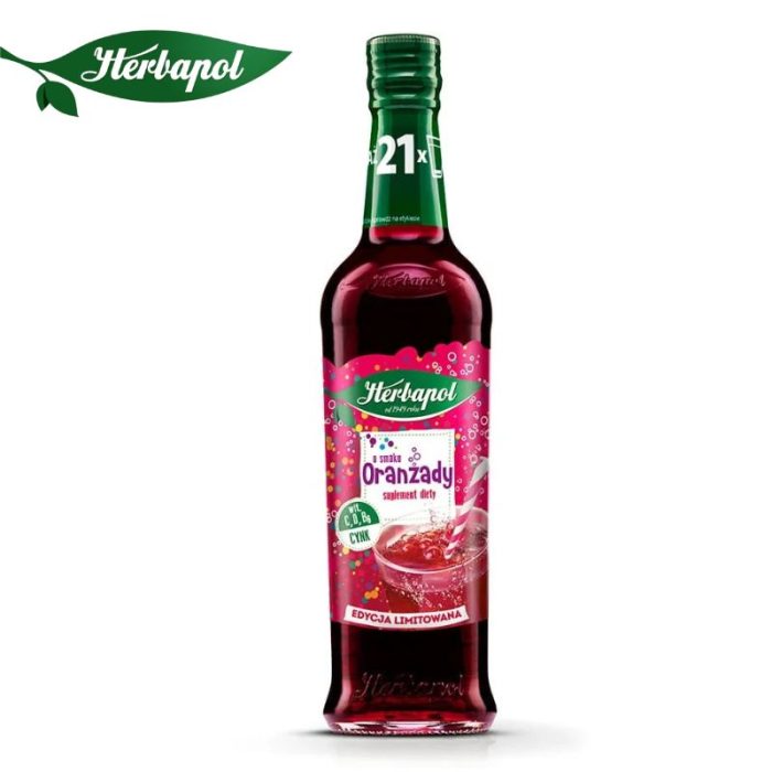 Herbapol Syrop o Smaku Oranżady suplement diety [1 butelka = 420 ml]