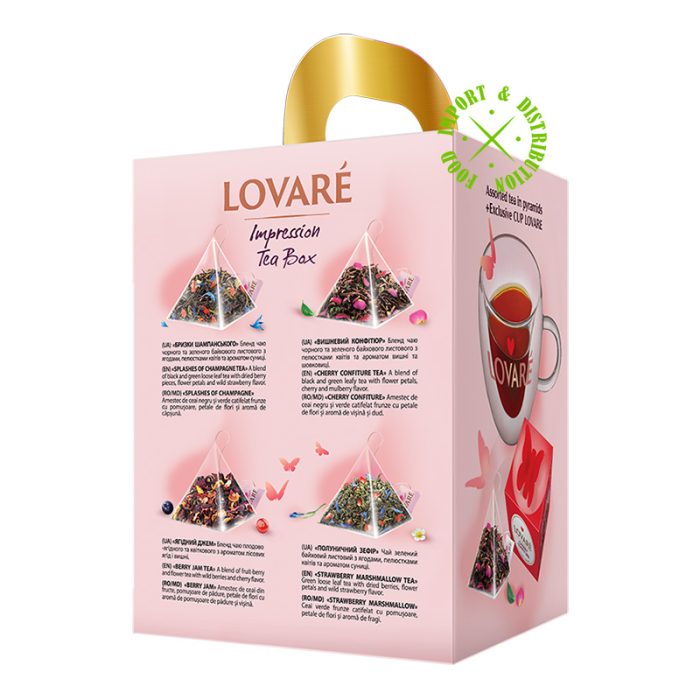 Herbata Lovare Kolekcja 4 smaki "Impression Tea Box" [30 piram. po 2g]