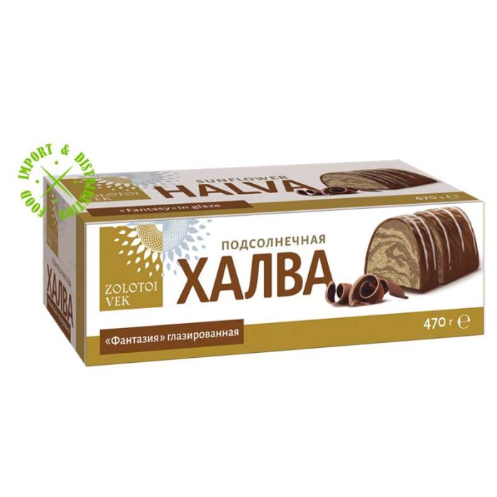 Chałwa słonecznikowa z Kakao "Fantazja" Złoty Wiek [duża porcja 470g]