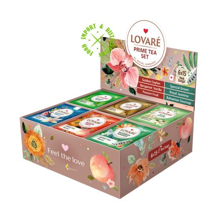 Herbata Lovare Kolekcja 6 smaków 90 Herbat "PRIME Tea Set" [90 tor. po 2g]
