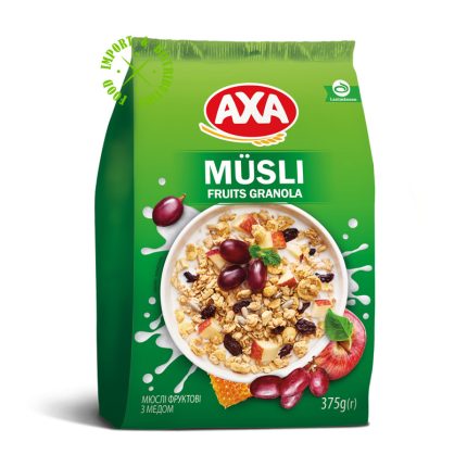 Musli naturalne “AXA” owocowe z miodem [1 opak =375g]