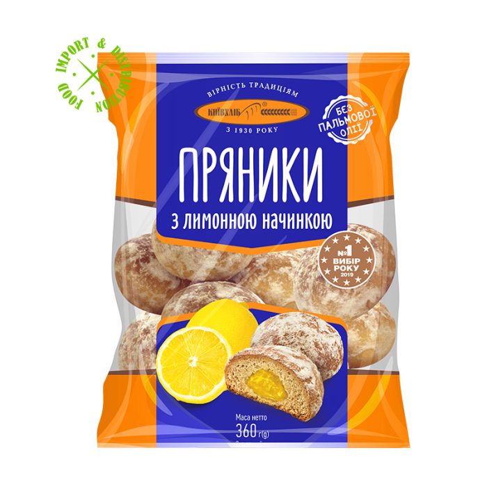 Kijów Chleb Pierniki "Z nadzieniem cytrynowym" [1 opak =360g]