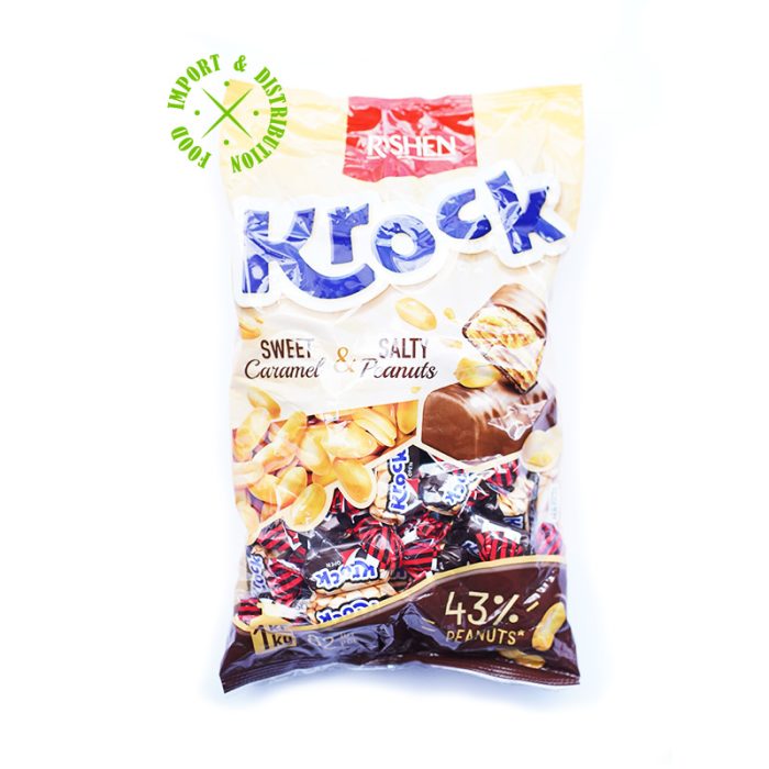 Cukierki Roshen "Krock" Karmelowe z orzechami i karmelem [1 opak =1kg]