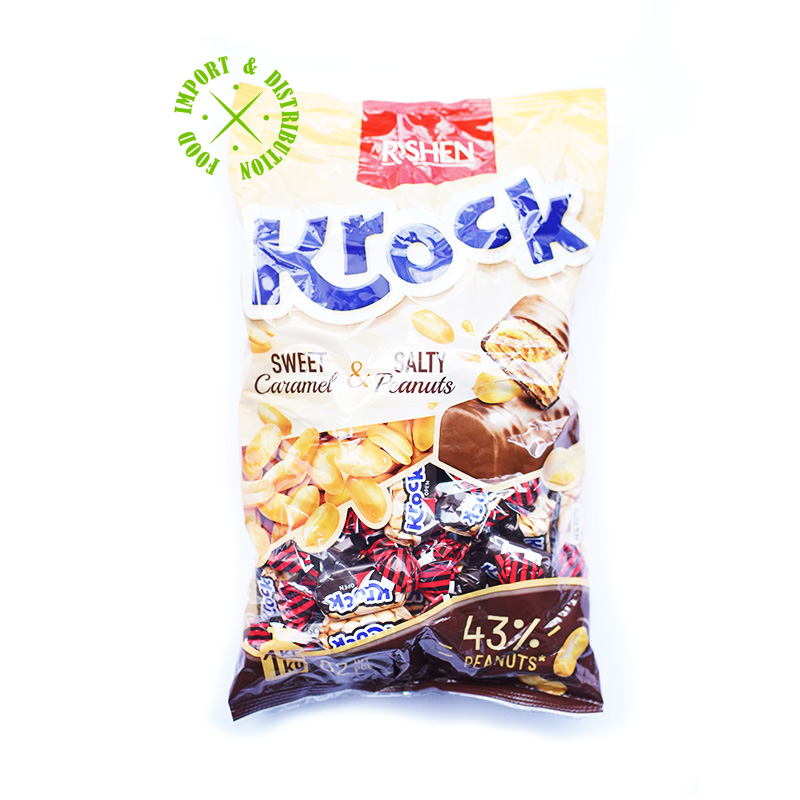 Cukierki Roshen "Krock" Karmelowe z orzechami i karmelem [1 opak =1kg]