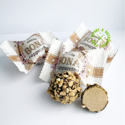Cukierki Ametyst wafelek z nadzieniem w polewie kakaowej "Bona Capuccin" [1 opak =1kg]