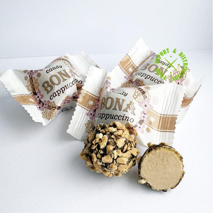 Cukierki Ametyst wafelek z nadzieniem w polewie kakaowej "Bona Capuccin" [1 opak =1kg]