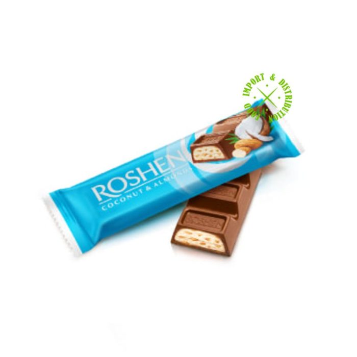 Baton Roshen Kokos-Migdał z czekolady mlecznej [1 batonik =29g]