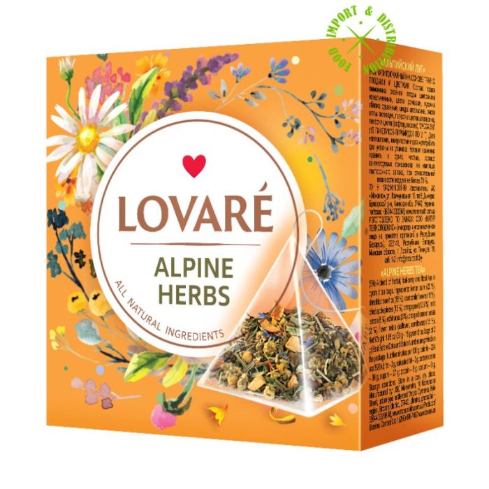 Herbata Lovare mieszanka kwiatowo-ziołowa "Alpine Herbs" [15 piram. x 2g]