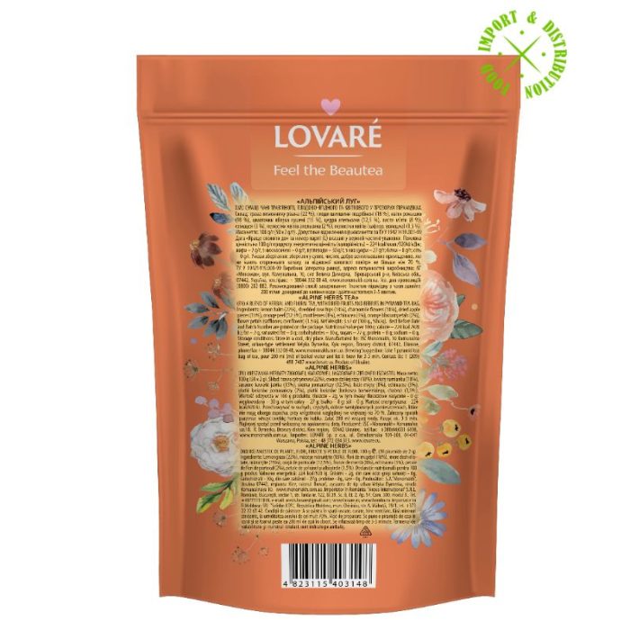 Herbata Lovare mieszanka kwiatowo-ziołowa "Alpine Herbs" [50 piram. x 2g]