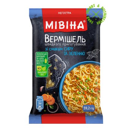 Makaron Instant zupka chińska "Miwina o smaku sera" nieostry [1 opak =59,2g]