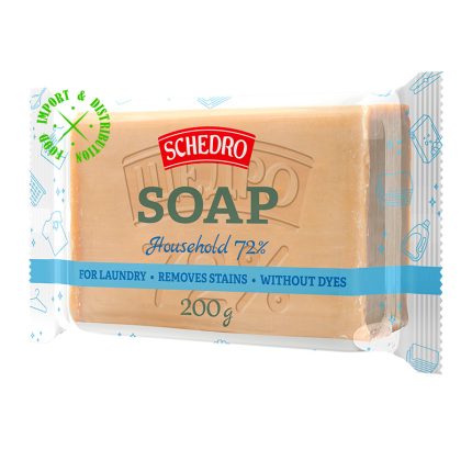 Naturalne Szare Mydło gospodarcze “Szczedro” 72% w Folii [1 kostka =200g]