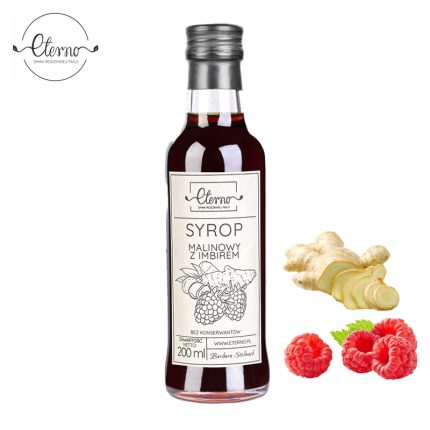 Syrop Malinowy z Imbirem Eterno 200 ml BEZ Chemii