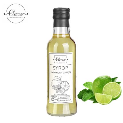 Eterno Syrop Limonkowy z Miętą 200 ml BEZ Chemii