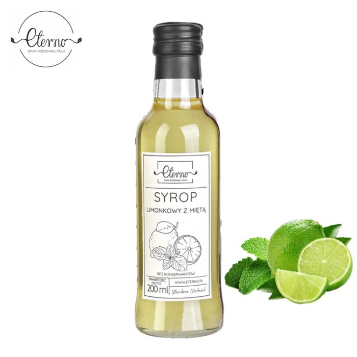 Eterno Syrop Limonkowy z Miętą 200 ml BEZ Chemii