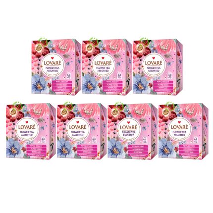Zestaw Kwiatowych herbat prezent Lovare Assorted Flower 4smaki 224 saszetki