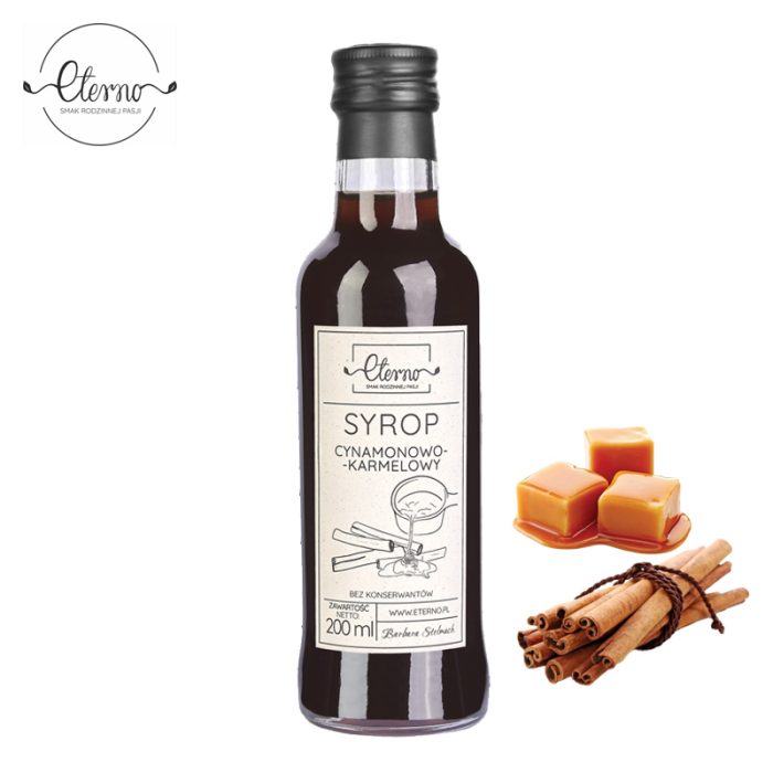 Syrop do Kawy Eterno Cynamonowo Karmelowy 200ml BEZ Chemii