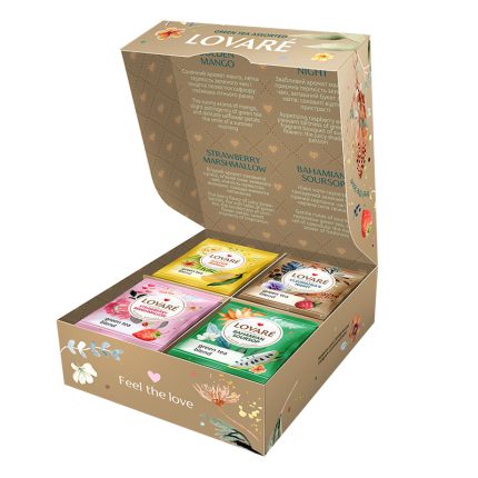 Zestaw Herbat zielonych ekspresowych Lovare Green Tea Assorted 32 tor x 2gr