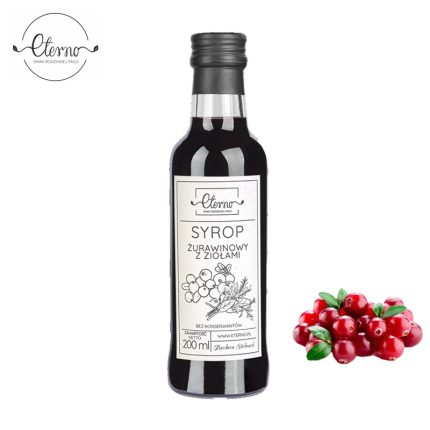 Eterno Syrop żurawinowy z ziołami 1 butelka=200ml
