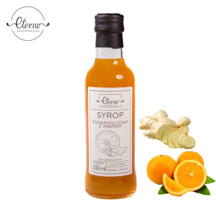 Syrop Pomarańczowy z Imbirem Eterno 200 ml BEZ Chemii