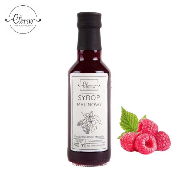 Eterno Syrop o smaku malinowym suplement diety 1 butelka=200ml