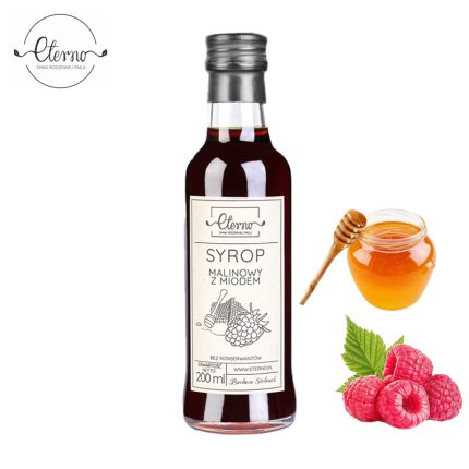 Syrop Malinowy z Miodem Eterno 200 ml BEZ Chemii