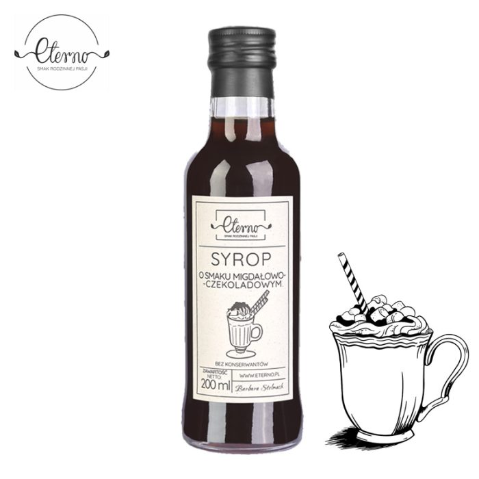 Syrop o smaku Migdałowo – Czekoladowym Eterno 200 ml BEZ Chemii